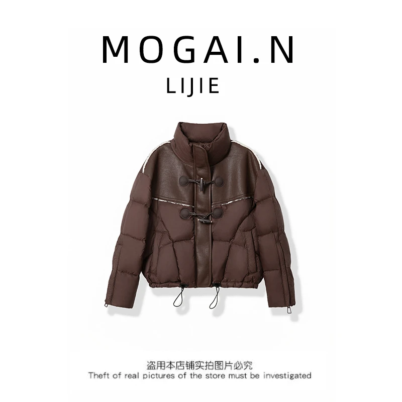 短款羽绒服2024年90白鸭绒加厚短款立领外套18825