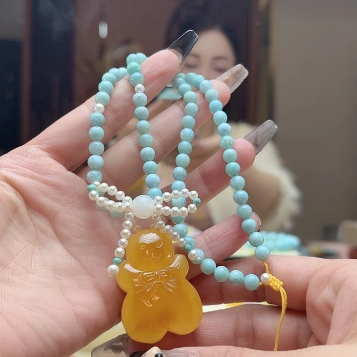 琥珀手链未镶嵌家***猫琥珀