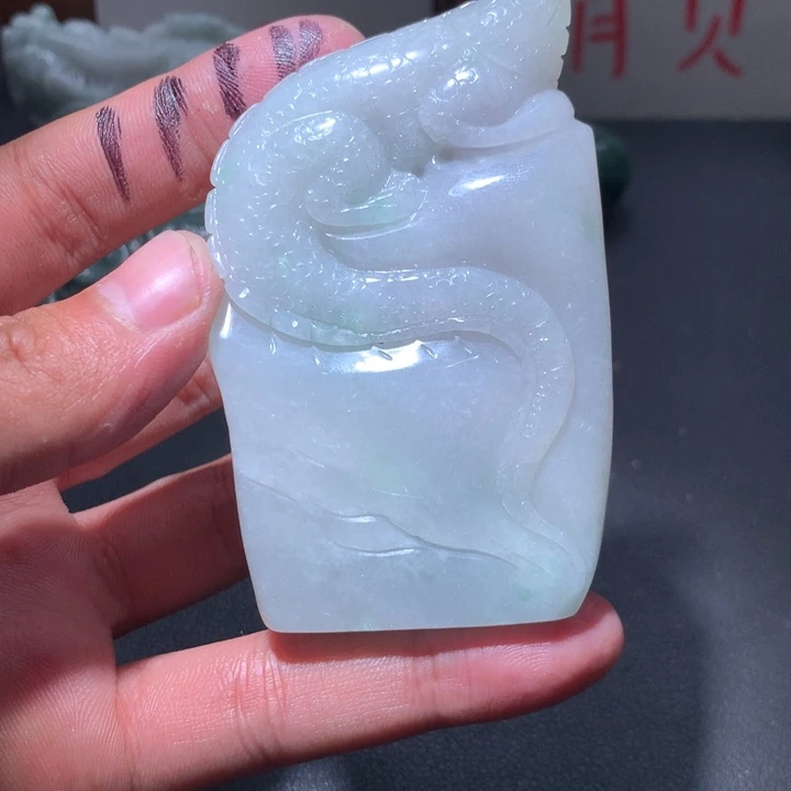 翡翠未镶嵌颈饰保真天然A货翡翠