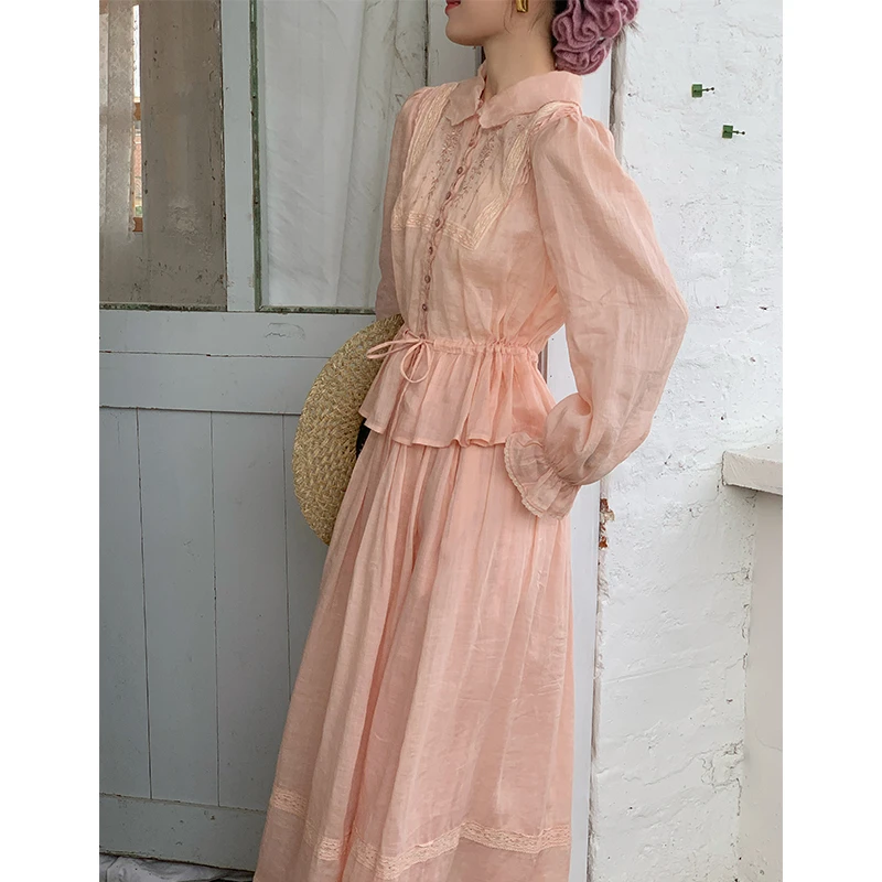 法式设计感减龄长袖套装女秋季上衣半身裙两件套07217