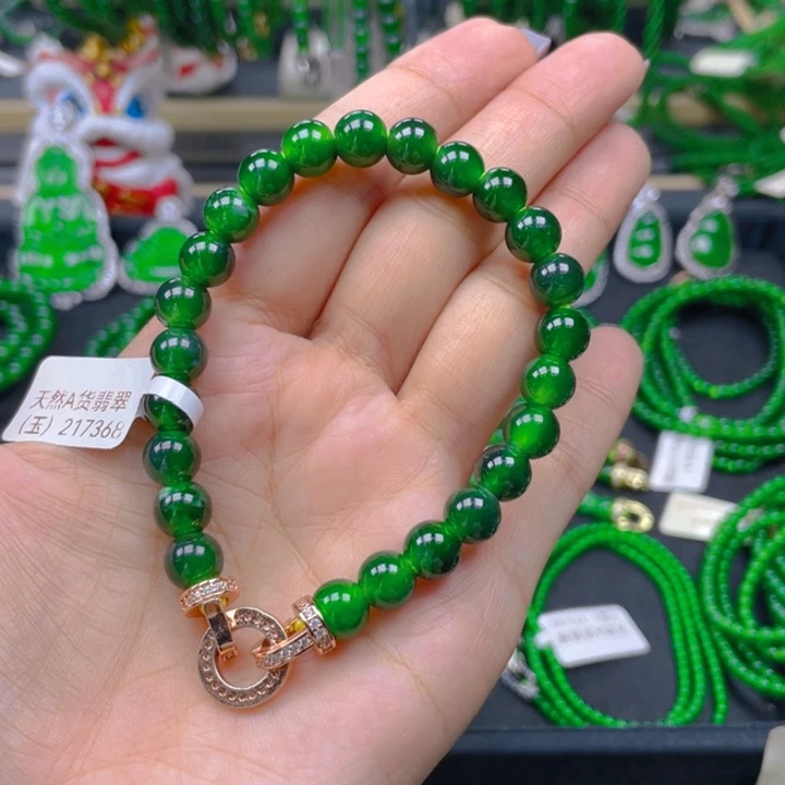 翡翠未镶嵌手链手链8