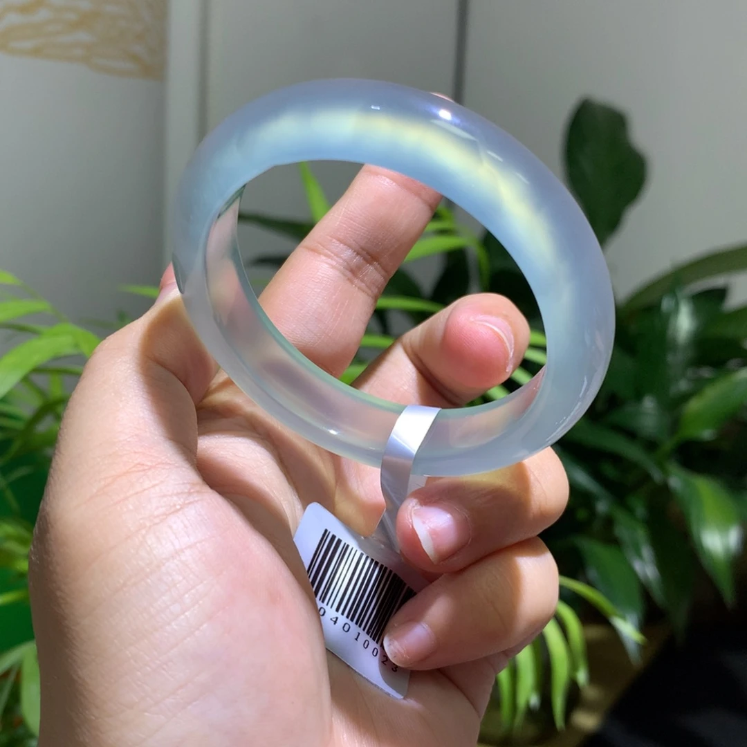 玛瑙/玉髓未镶嵌手镯库里蓝带龙鳞纹