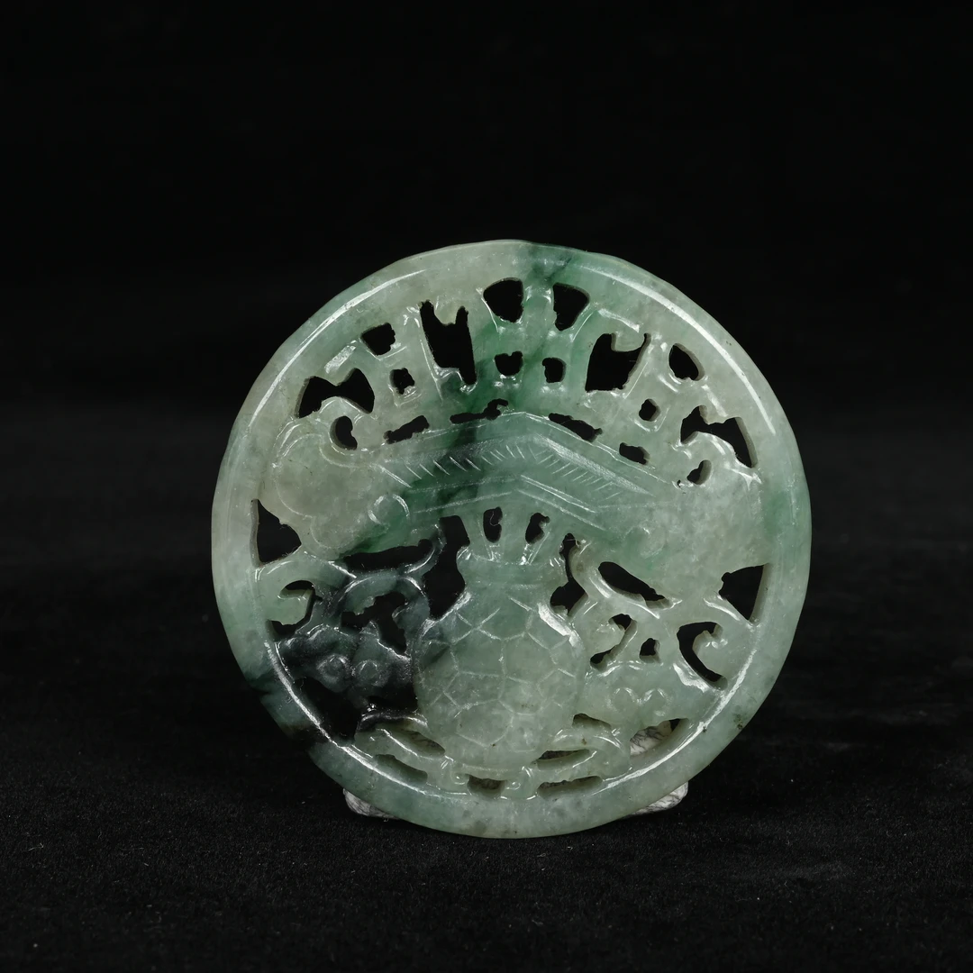 清代翡翠镂空佩/YQ06632/集萃斋