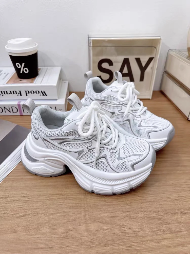 《鞋爱》0798真皮厚底女老爹鞋春季新款透气