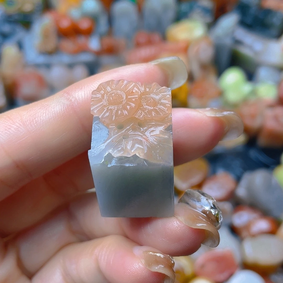 青田石印石花开富贵