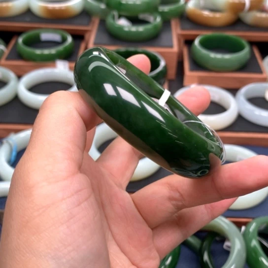 和田玉（碧玉）手镯未镶嵌如*59