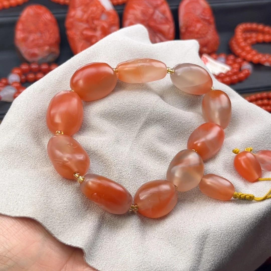 南红玛瑙未镶嵌手链