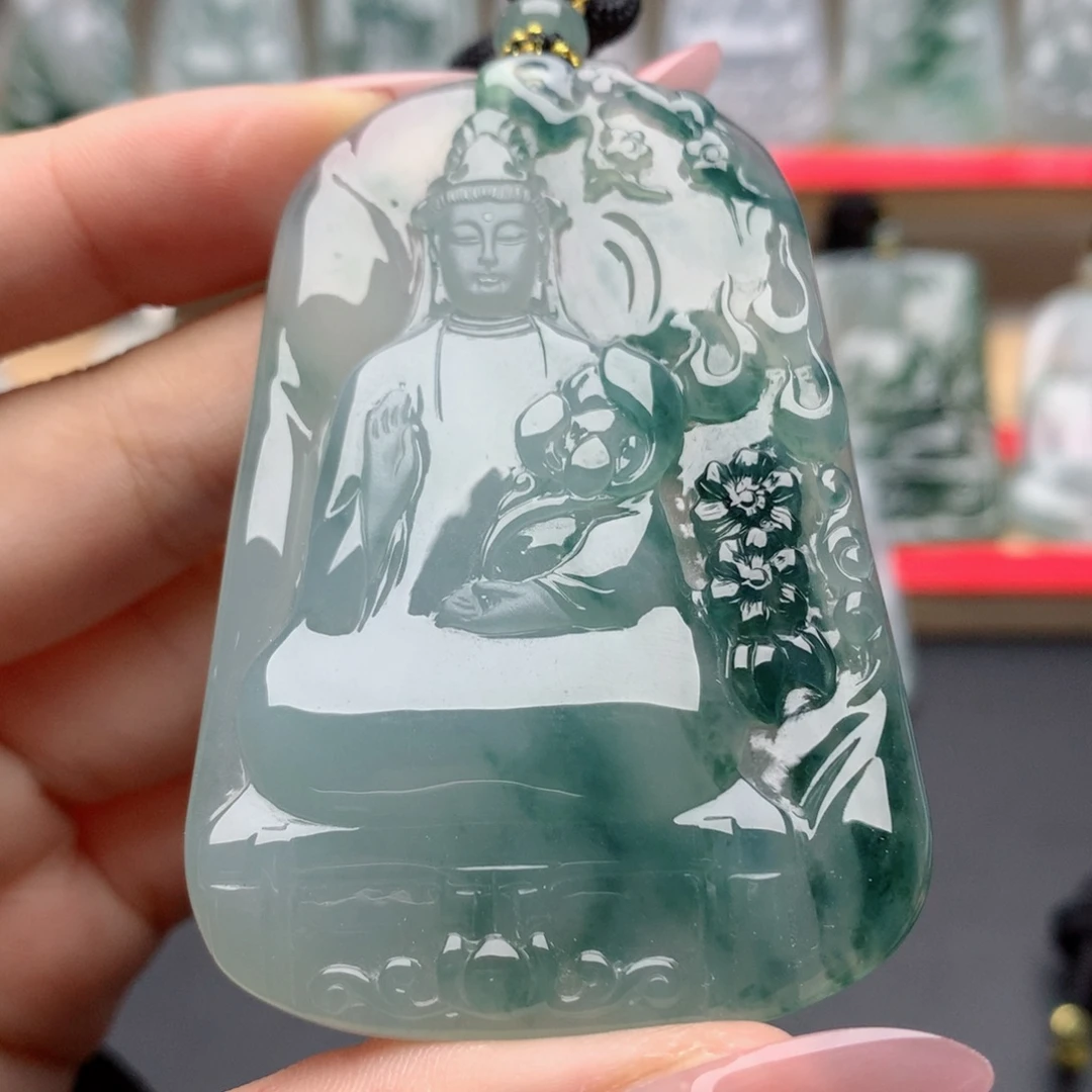 糖***芦颈饰未镶嵌翡翠素衣观音