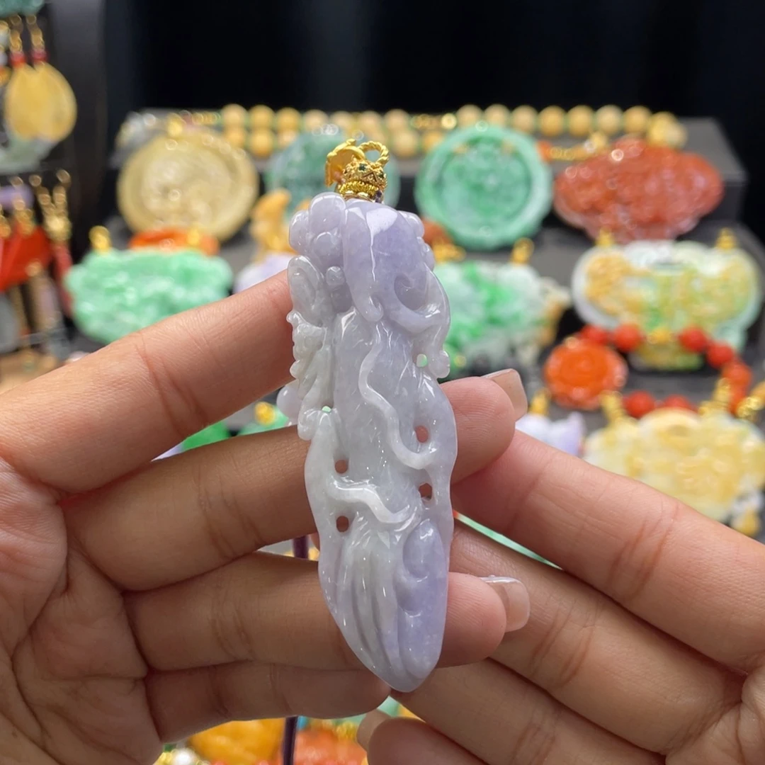 翡翠颈饰未镶嵌代编织