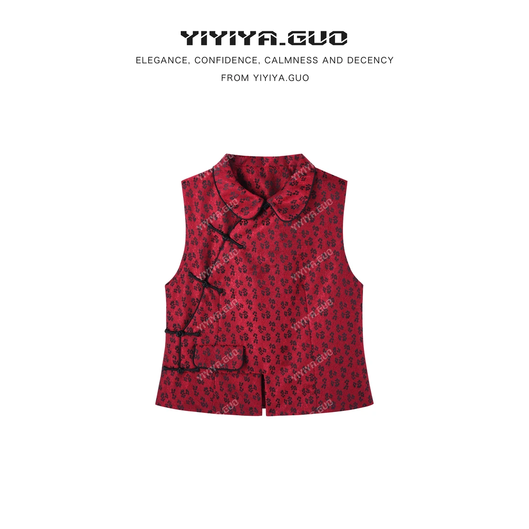 yiyiya.Guo艺艺吖新中式中国风斜襟马甲010095SS52