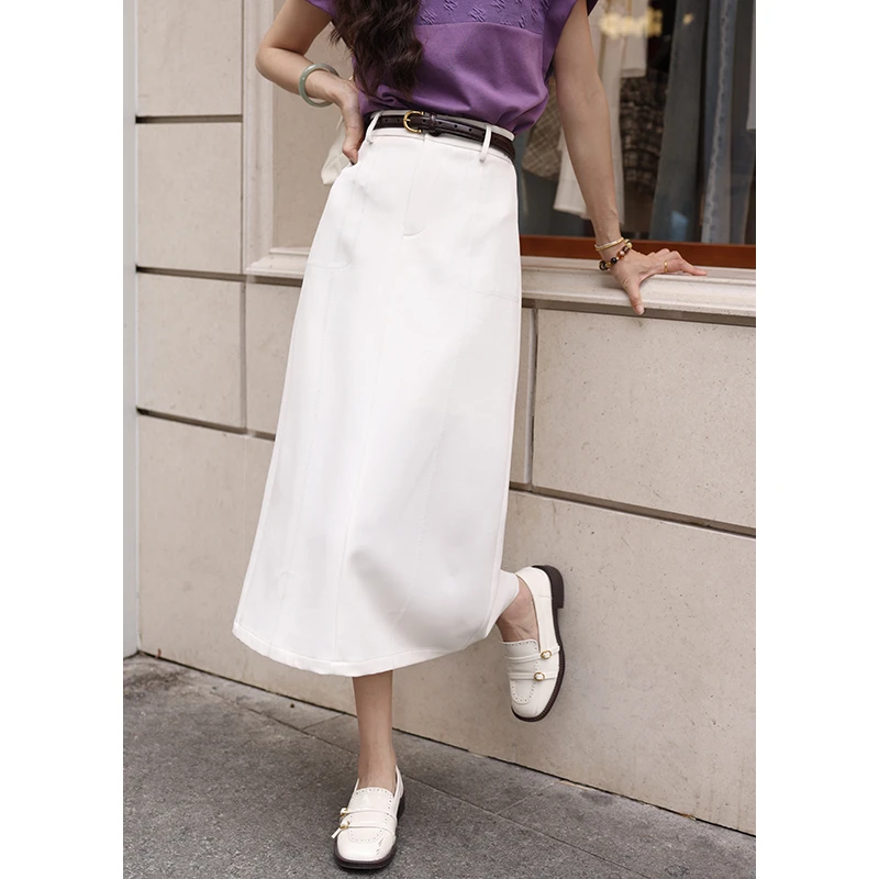 陈佳洁【铃兰诗】港风高腰A字半身裙女休闲百搭显瘦裙子JN1203191