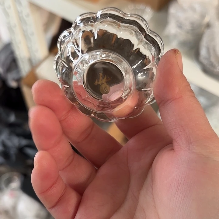 手工艺品玻璃玻璃茶器花瓣小杯