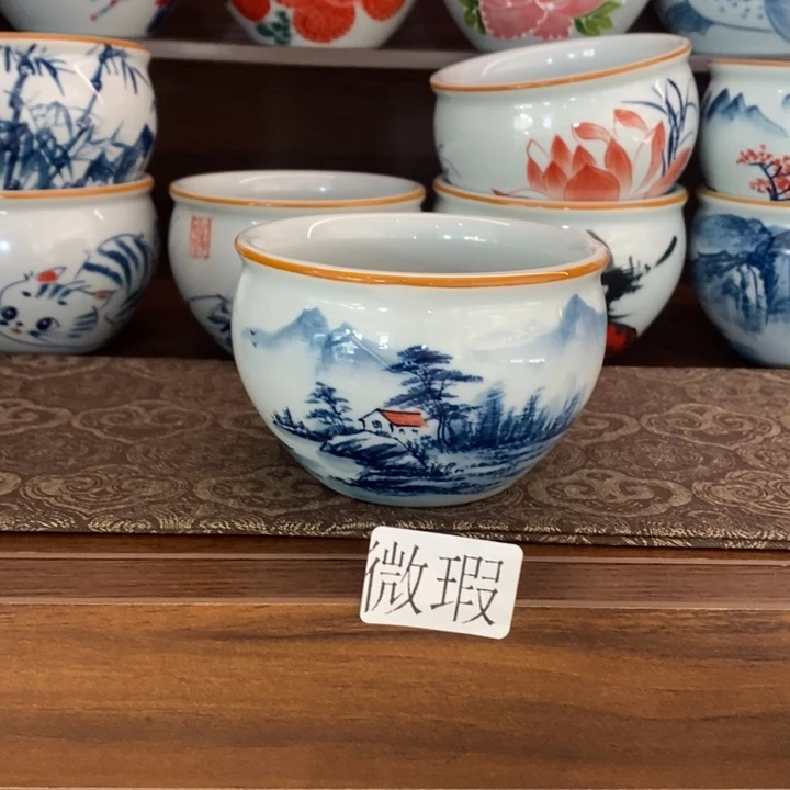 釉下老陶泥手工绘制