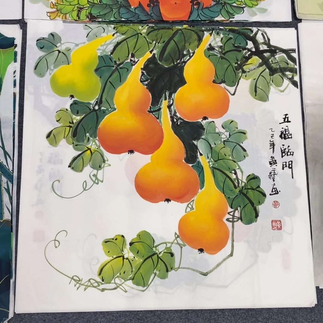 国画尺寸70✖️70精品斗方手绘画