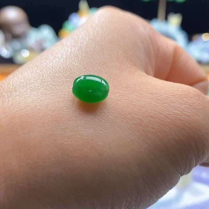 翡翠未镶嵌颈饰翡翠满绿扁珠