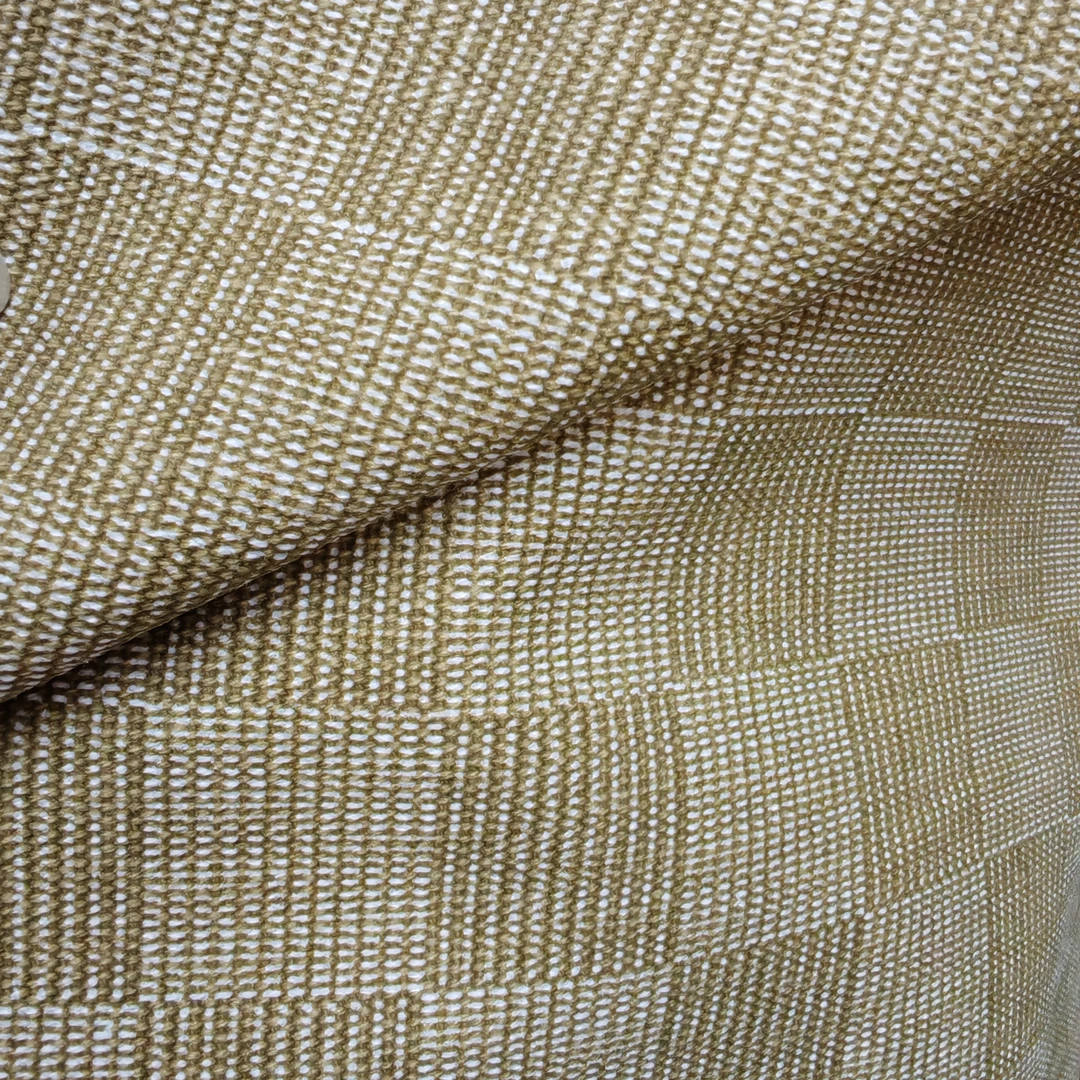 全棉厚帆布大气复古绿格纹印花16安做包袋桌布手工饰品幅宽148cm