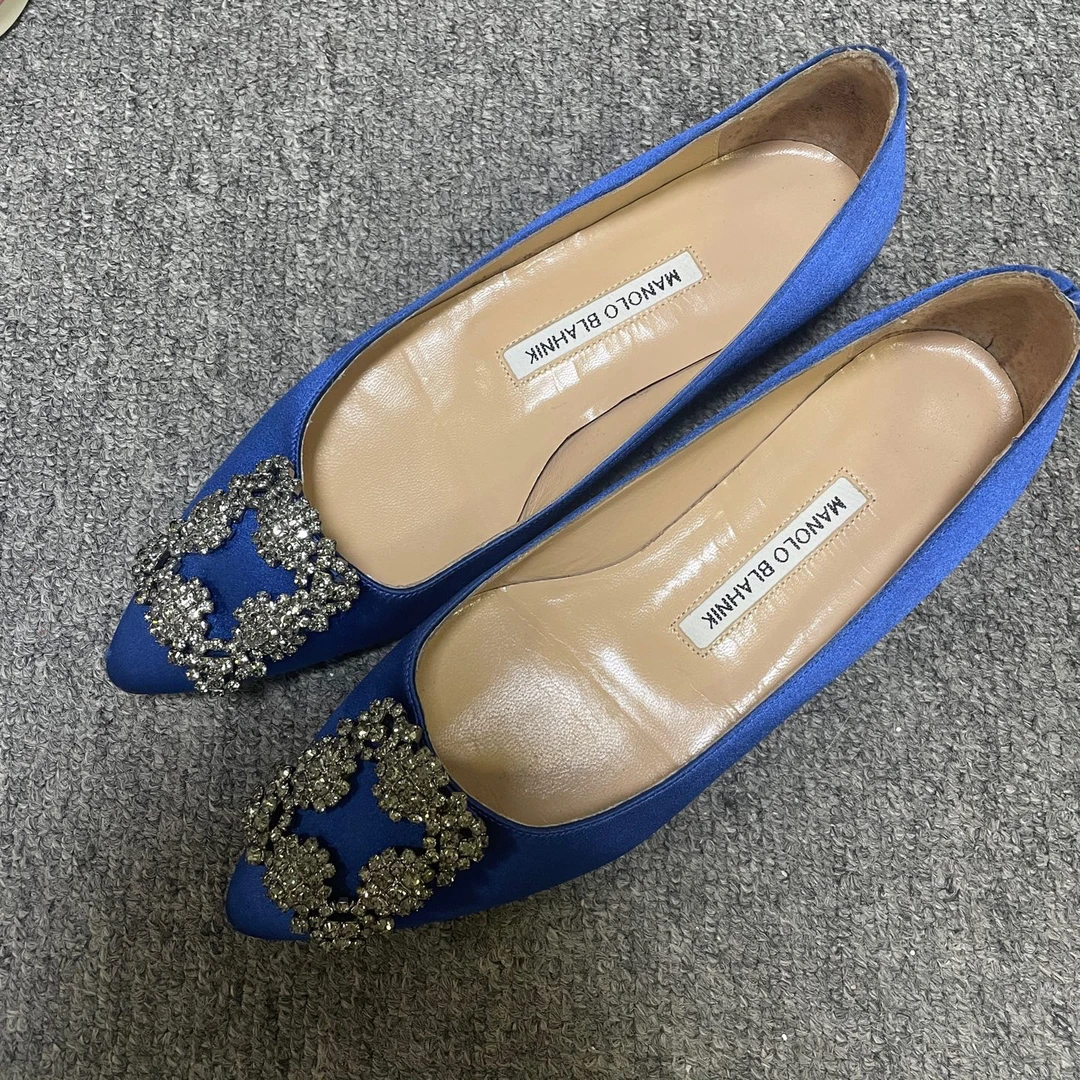 95新 MANOLO BLAHNIK/莫罗·伯拉尼克 时尚套穿休闲鞋36码/14831