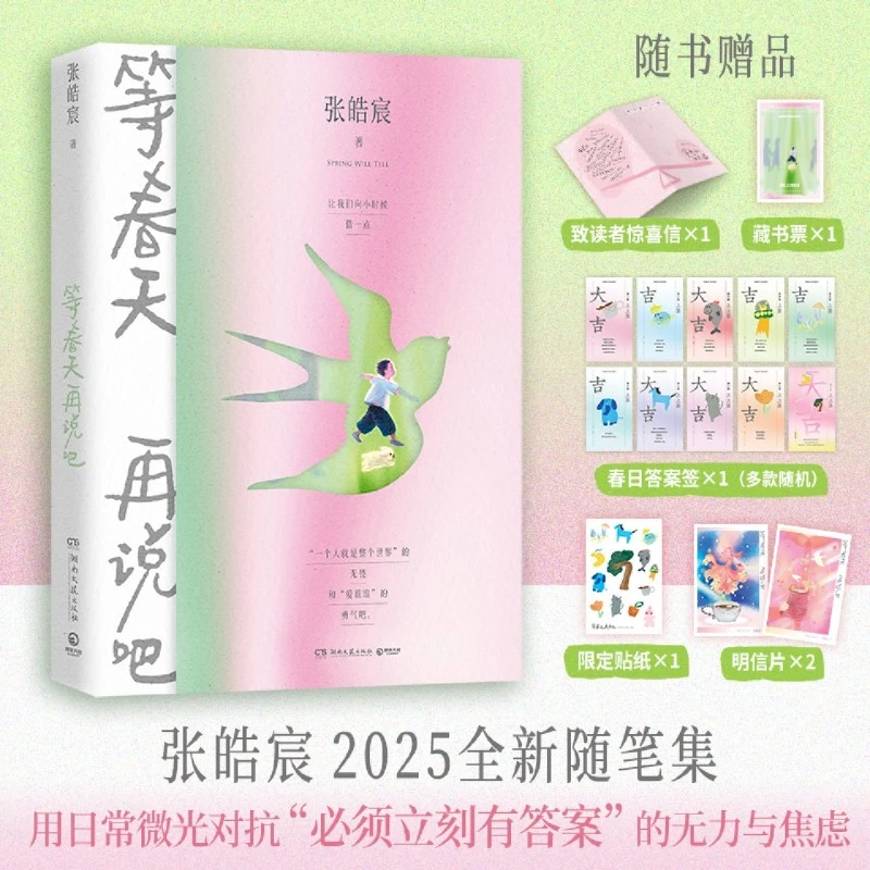 等春天再说吧 张皓宸2025全新随笔集 新华书店正版