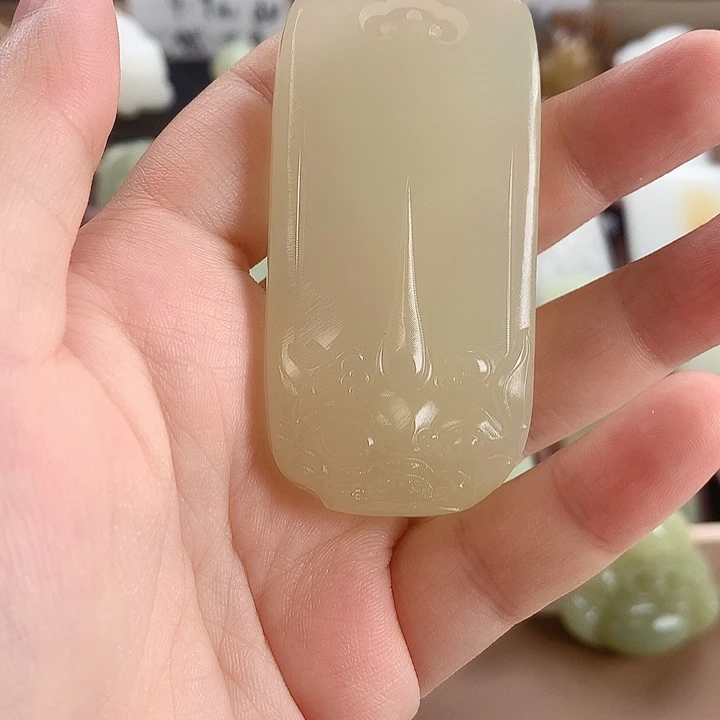 长石玉未镶嵌牌子方解石玉