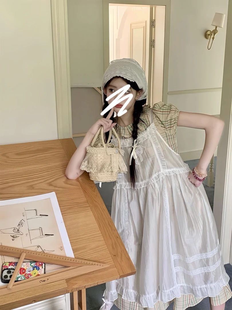 【小林】夏季欧若风法式清新甜美黄黑皮显白连衣裙度假风初恋出片裙