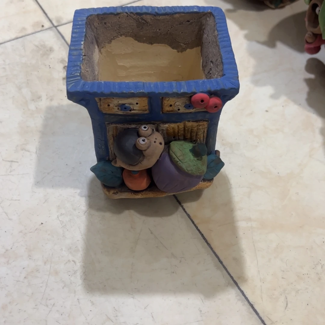 红陶柒*嘻哈多肉花盆