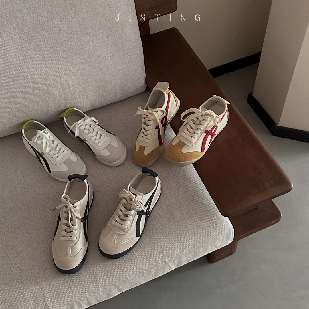 2025夏季新款时尚复古撞色百搭舒适透气平底德训鞋-MTX57703