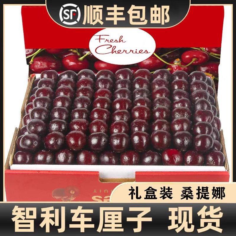 【空运头茬】原箱3J5J4J车厘子桑提娜礼盒装5斤装新鲜应季水果多汁顺丰空运内附果径卡桑提娜樱桃智利共和国