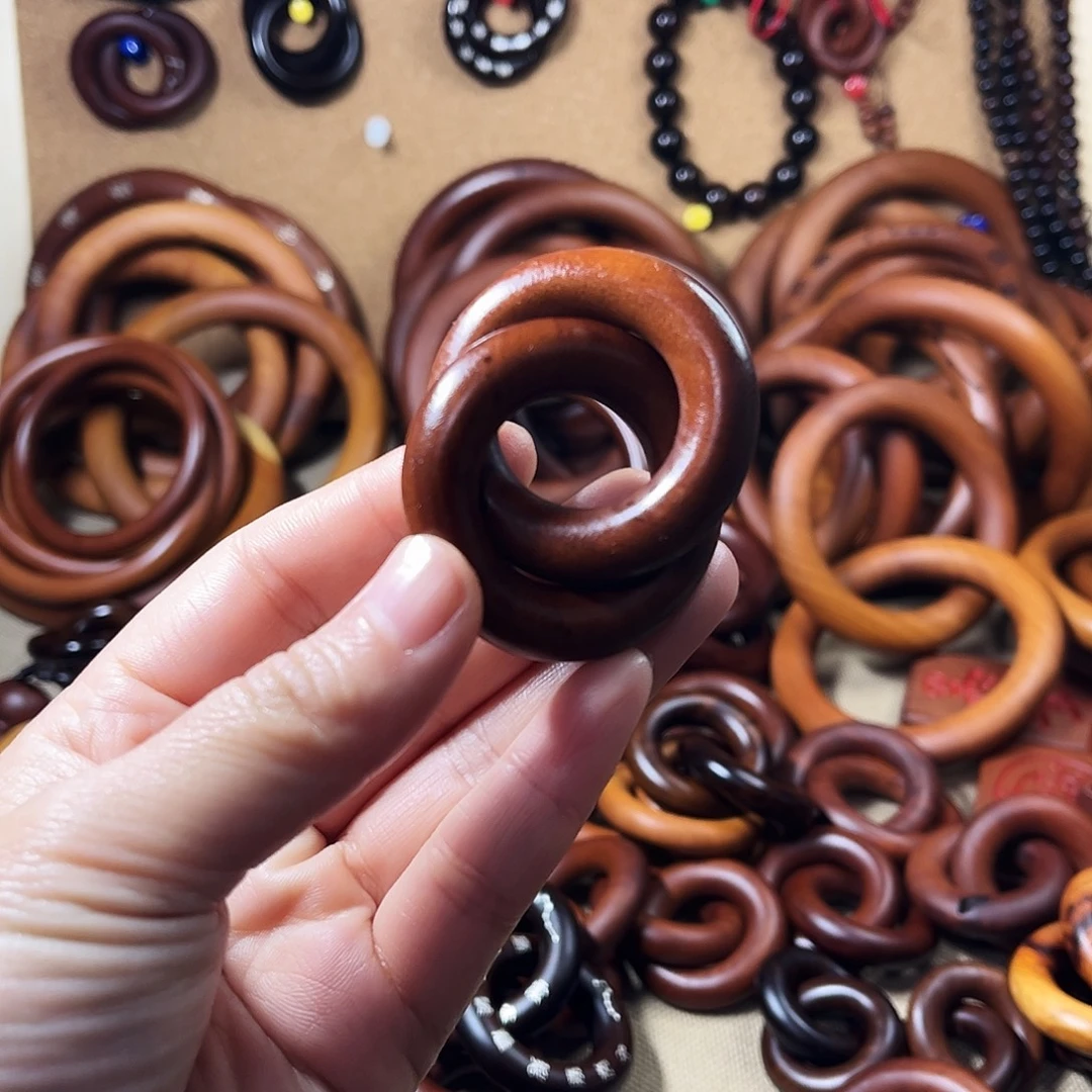 木质非金属枣木25圈口带零星雷焦