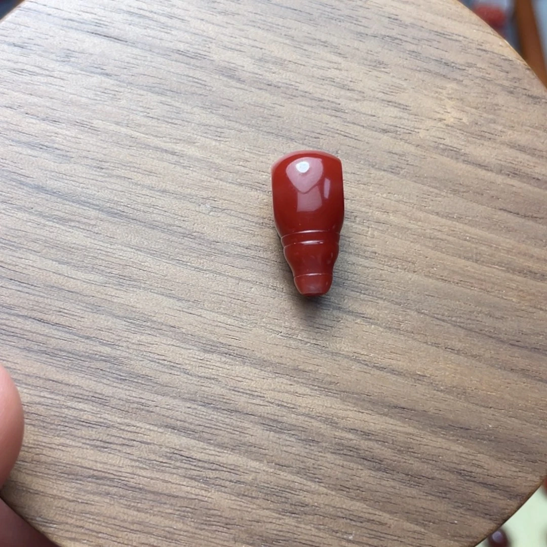 南红玛瑙未镶嵌9.1玫锦红三通