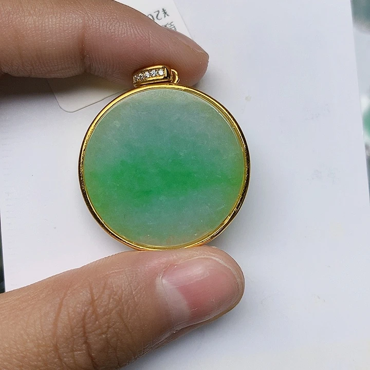 颈饰银S925镶嵌翡翠天然翡翠