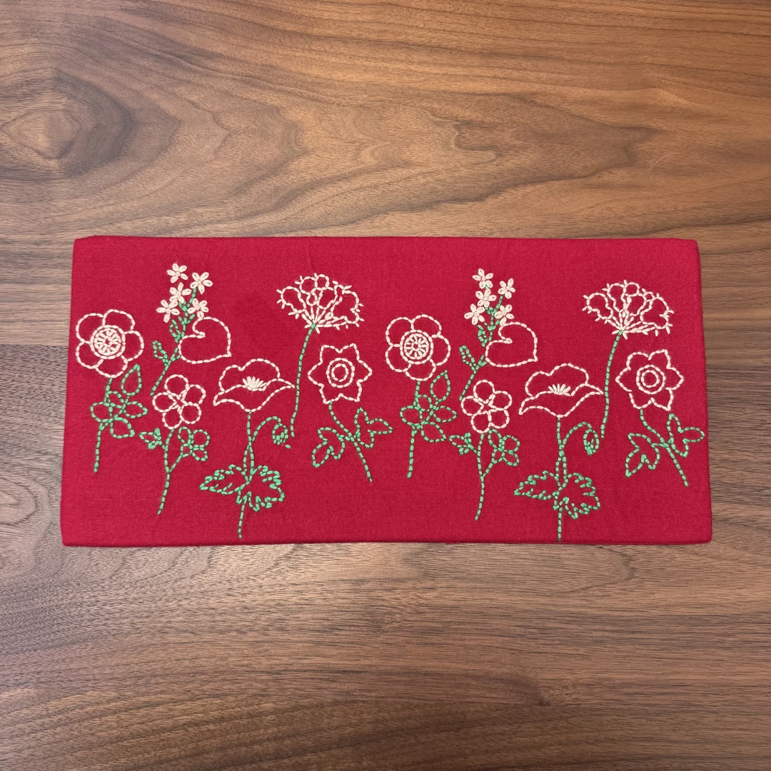 十二支花｜38*18.5｜手工刺绣茶席｜知己刺子绣