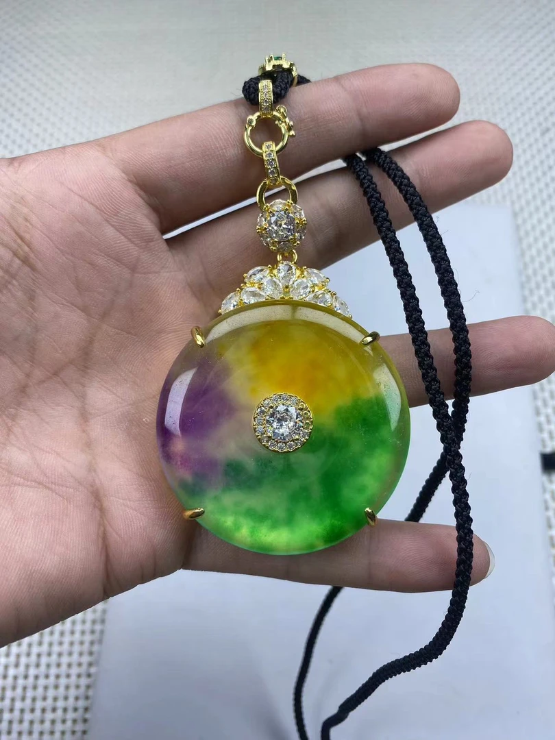 N266春彩平安扣吊坠多样性发一