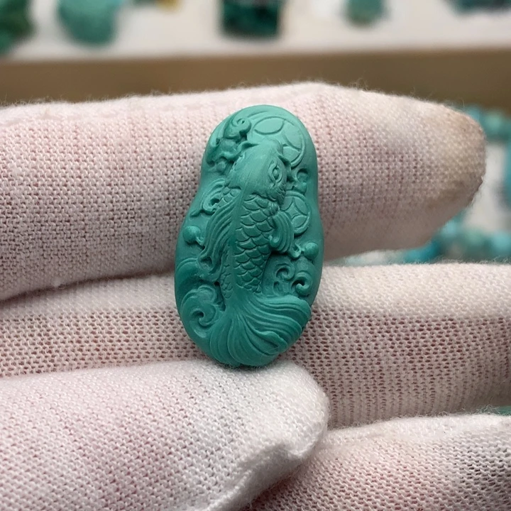 绿松石未镶嵌珠宝奇石14.2mm