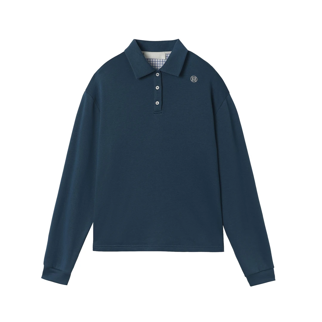 UHOO WU 25ss早春POLO领长袖卫衣