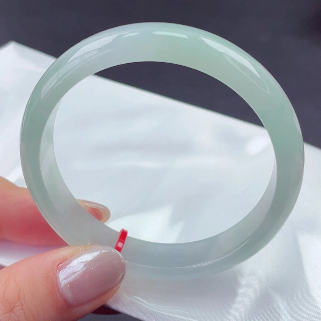 翡翠未镶嵌手镯53圈口