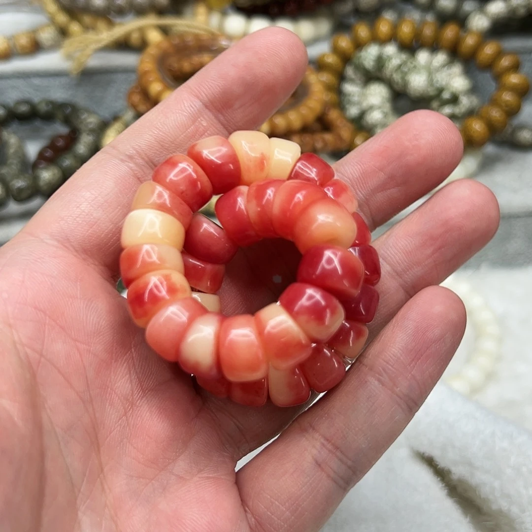 驼骨手串/手链45红驼骨单圈大肠1.2有粽裂