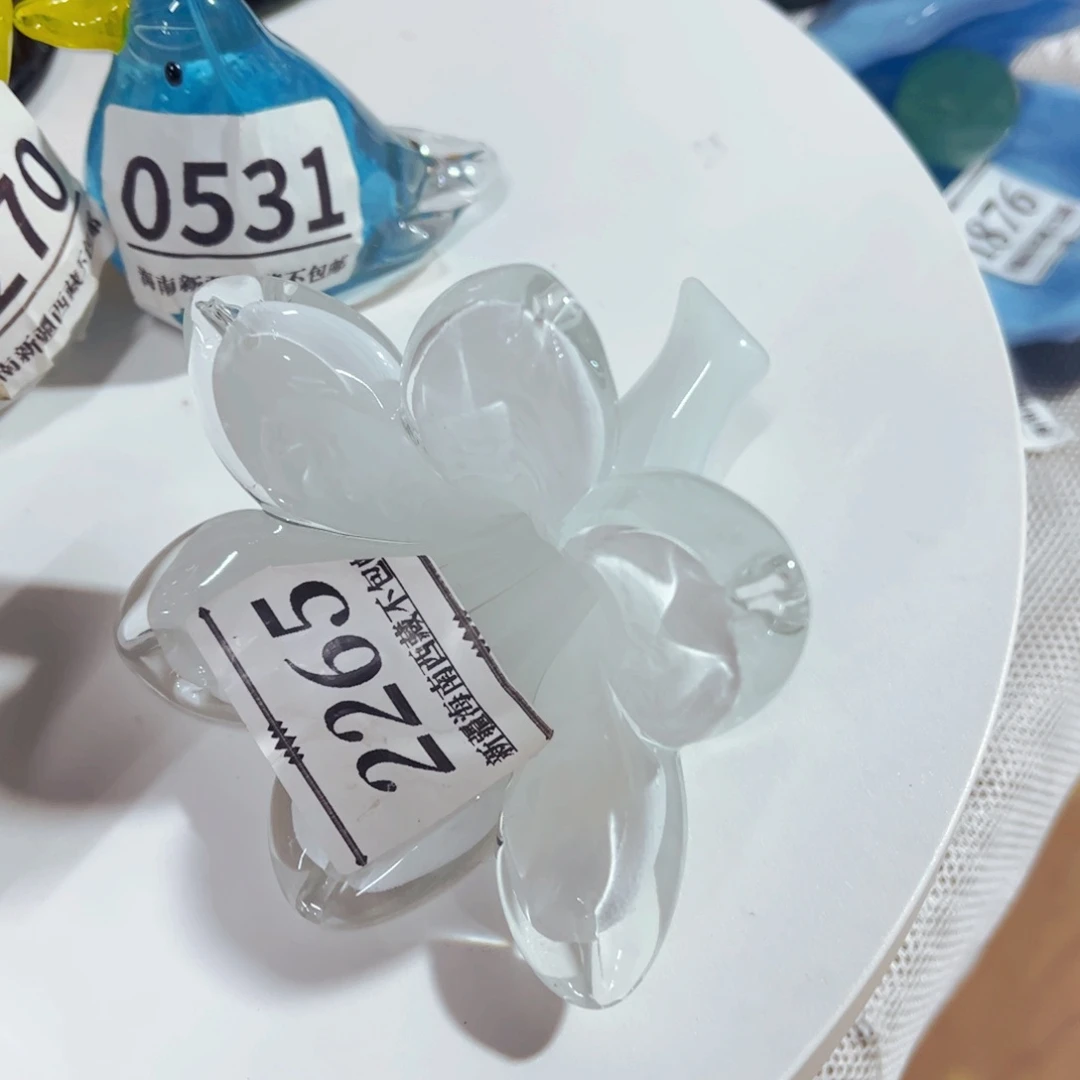 琉璃2265小花长9 花瓶摆件