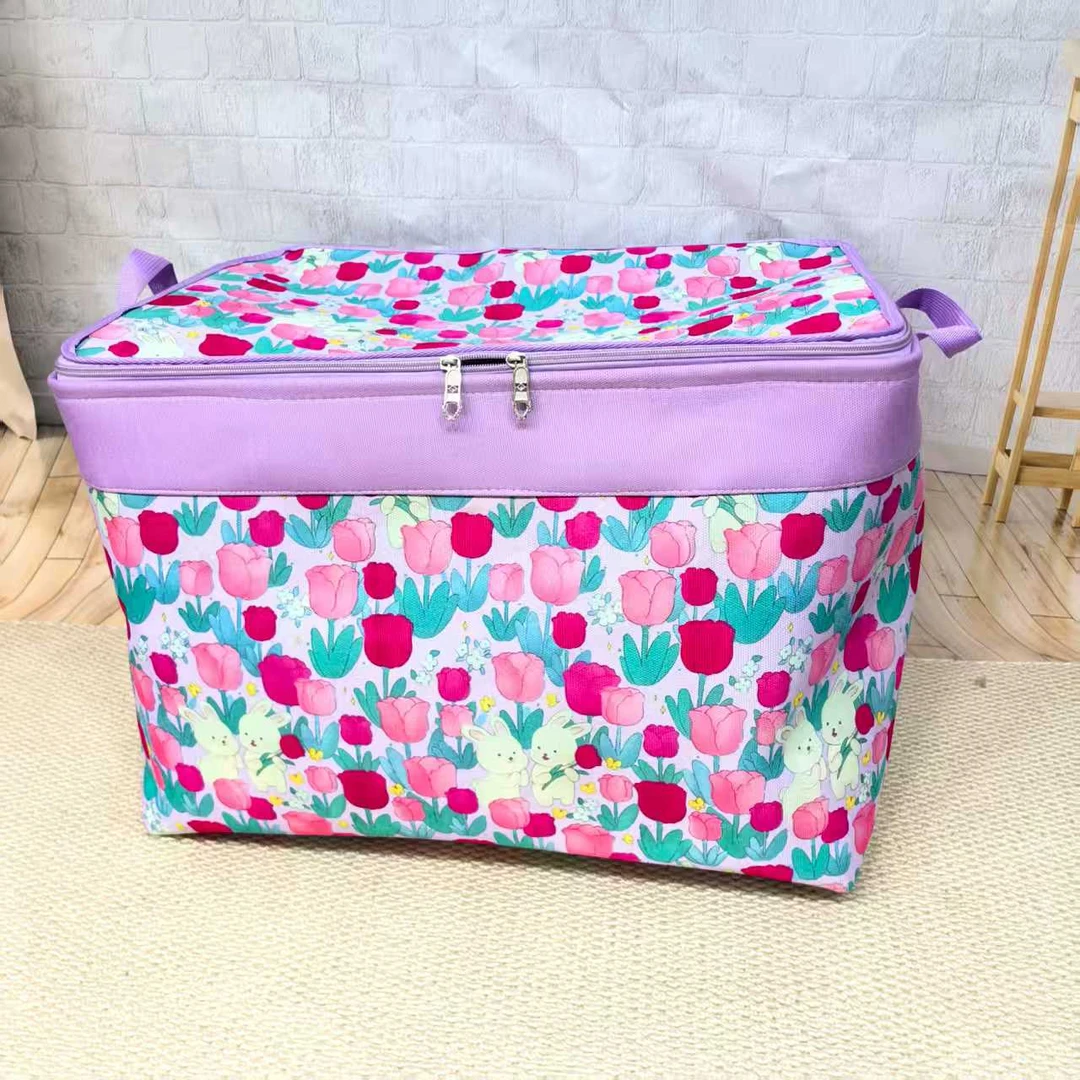 100L居家双拉链衣物收纳箱搬家被子衣柜储物整理大号收纳箱