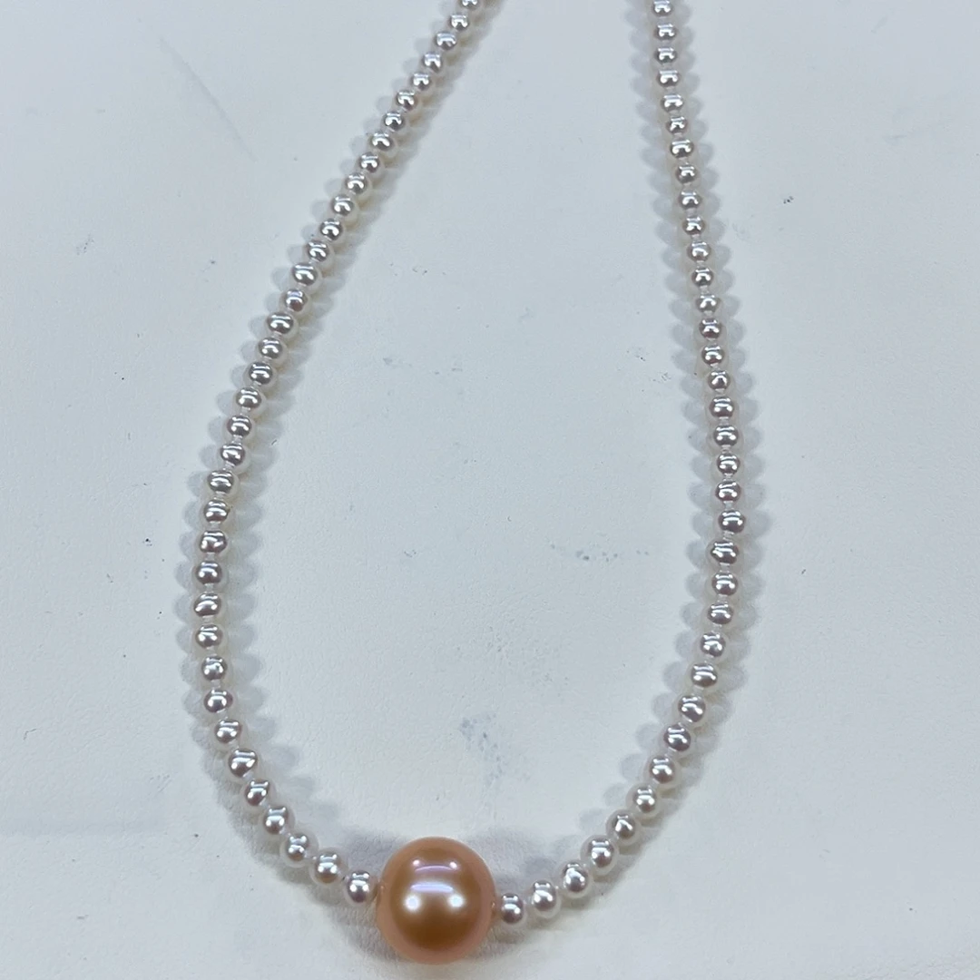 颈饰淡水珍珠银S925镶嵌