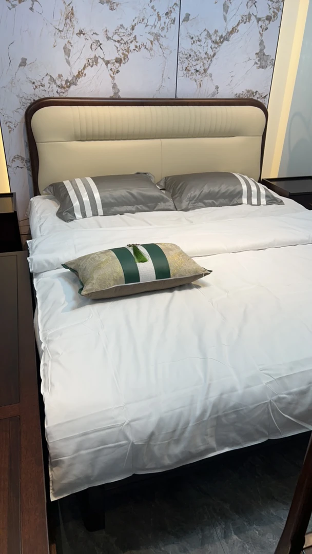 新中式轻奢大床1.5✖️2.0尺寸，软包大床