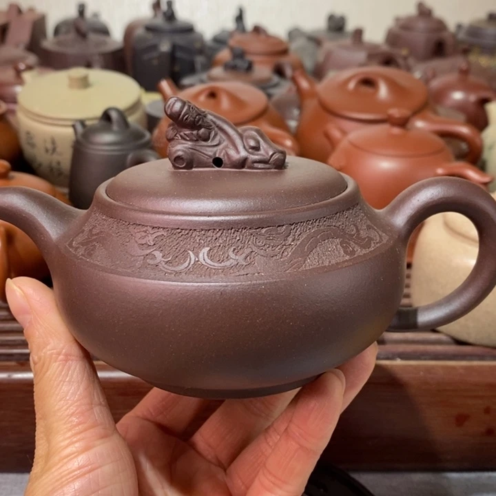 紫砂茶壶微瑕处理一把