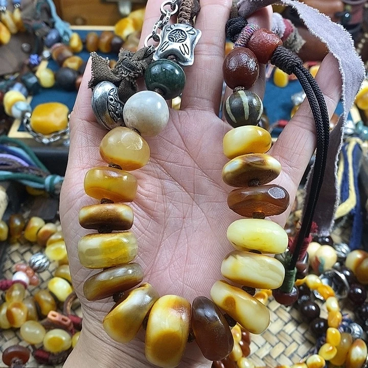 蜜蜡未镶嵌项链项链