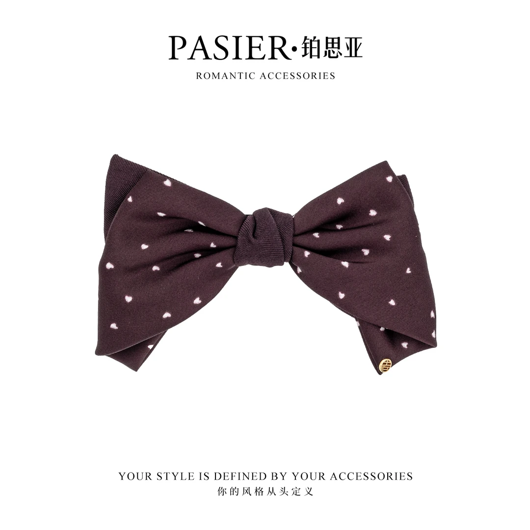 铂思亚 经典系列波点 气质高雅10厘米弹簧夹CC1660