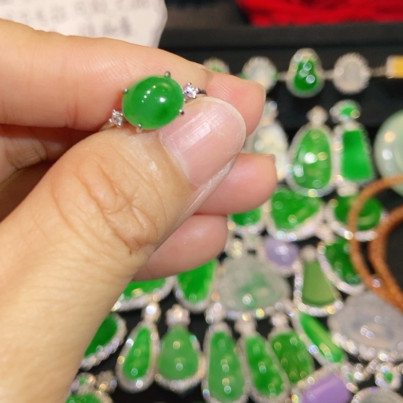 【闪购商品】翡翠戒指未镶嵌天然翡翠