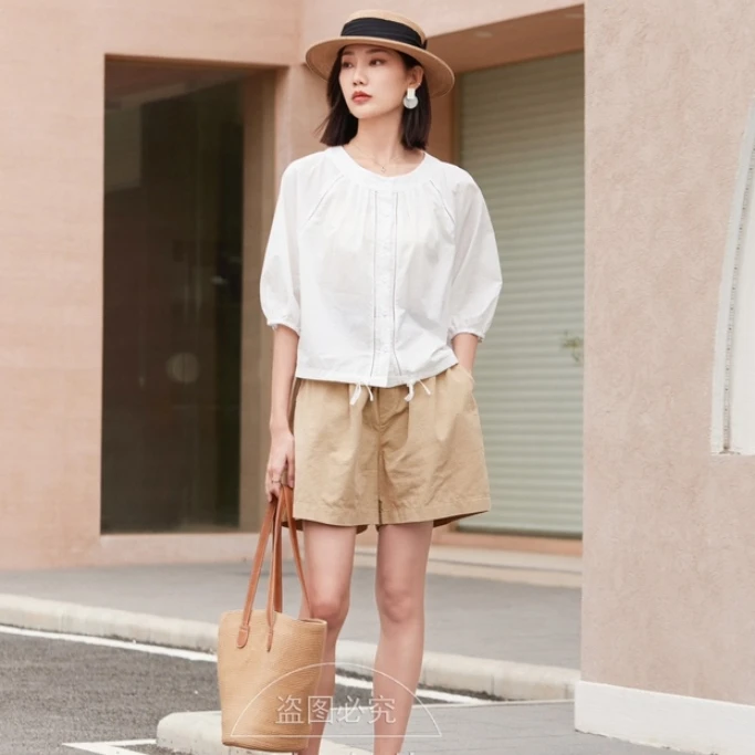 Hiya希雅1515 夏季气质穿搭时尚百搭韩版女衬衫