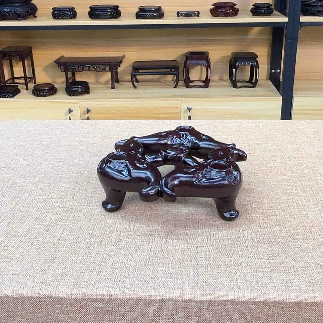 红酸枝木类14号整木雕花几10.5/3.5厘米