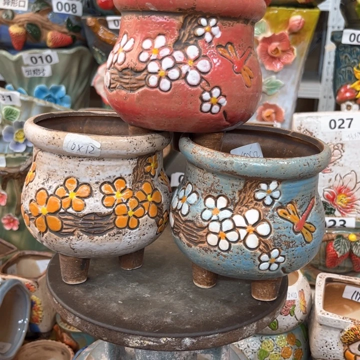 紫砂花盆粗陶材质多肉花盆