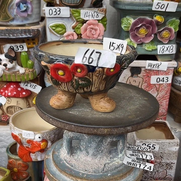 粗陶材质多肉花盆