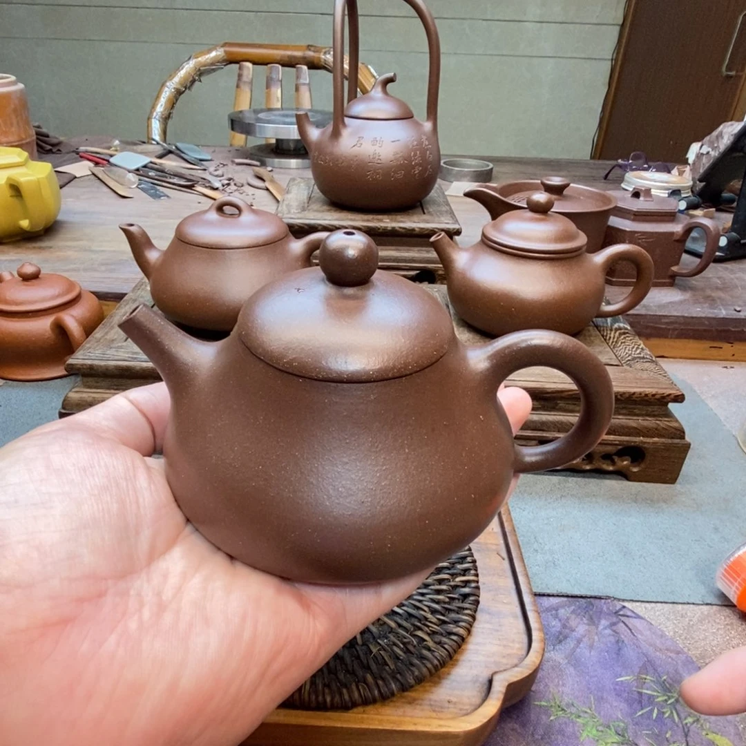 茶壶紫砂东石瓢（原矿底槽清220cc）