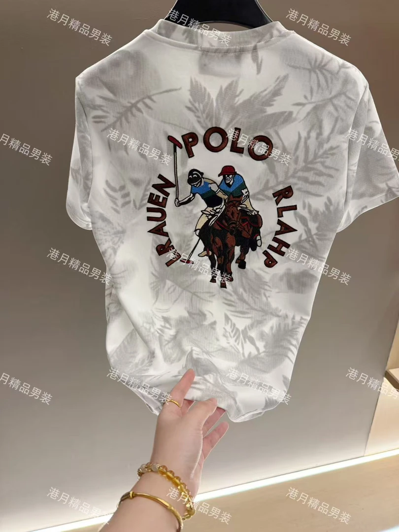 男士夏季新款轻奢休闲百搭修身时尚半袖K215